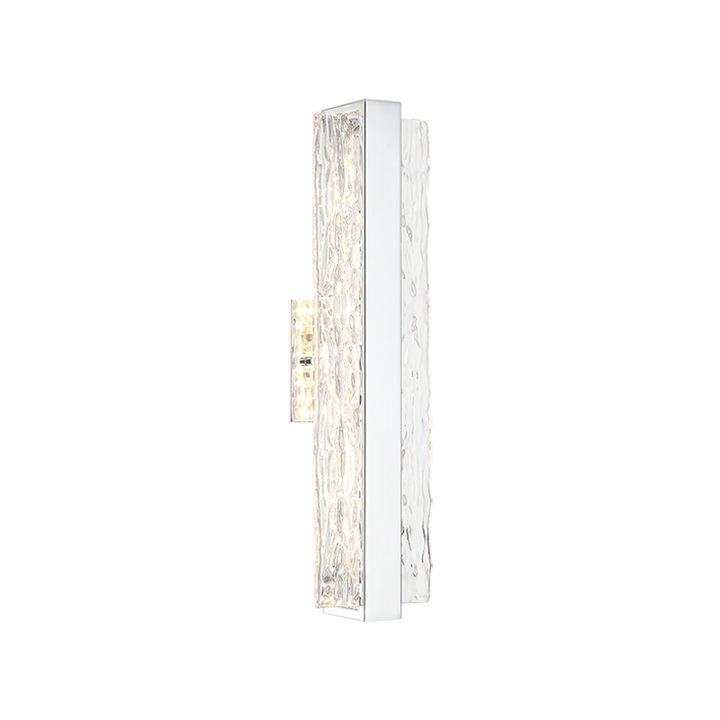 LED Steel Frame with Handmade Clear Glass Diffuser Vanity Light