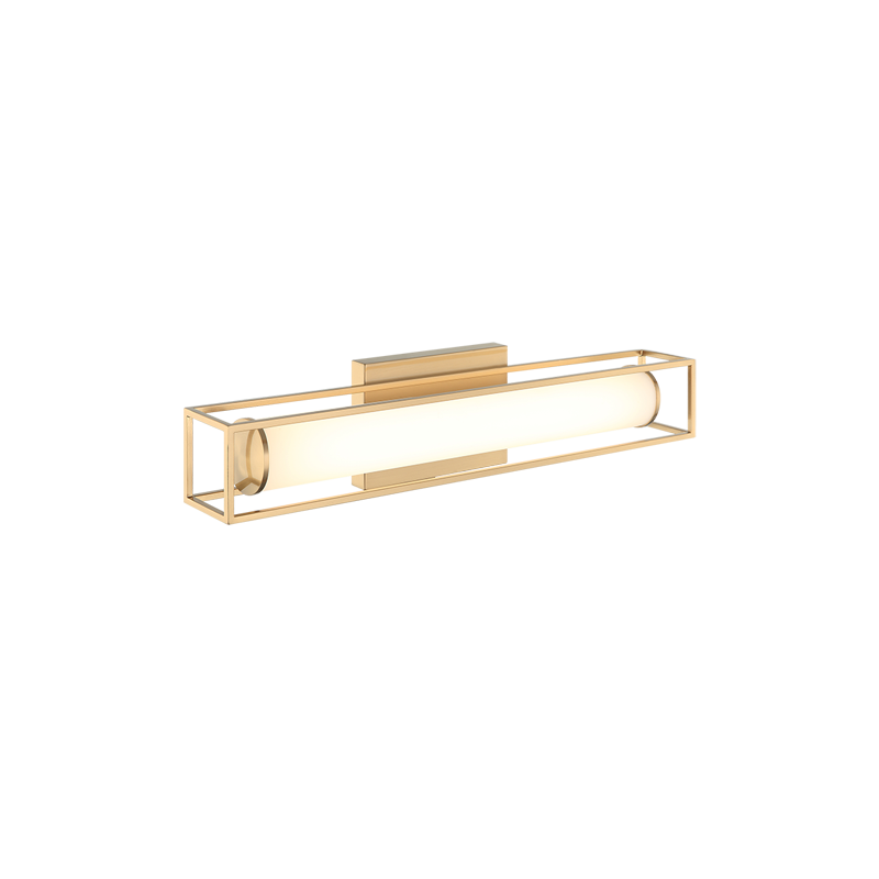 LED Steel Frame with White Glass Diffuser Vanity Light