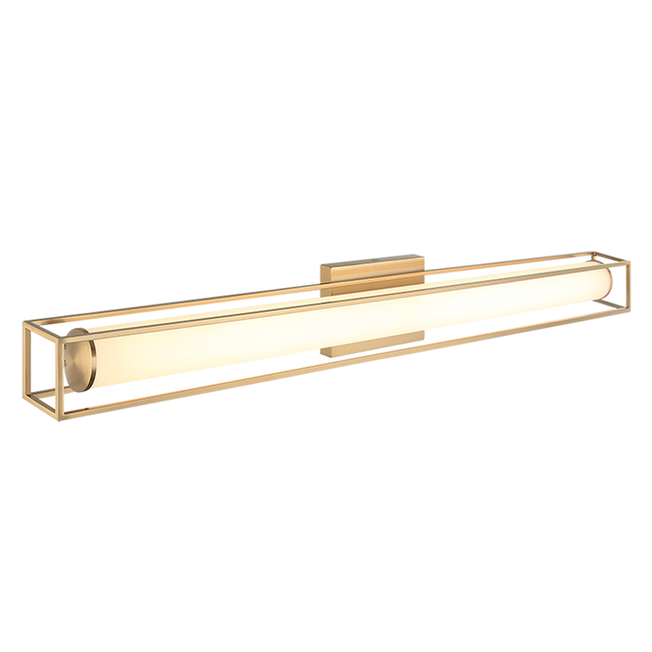 LED Steel Frame with White Glass Diffuser Vanity Light