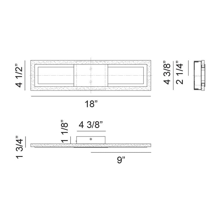 Valance - LED 1 Light Vanity Light