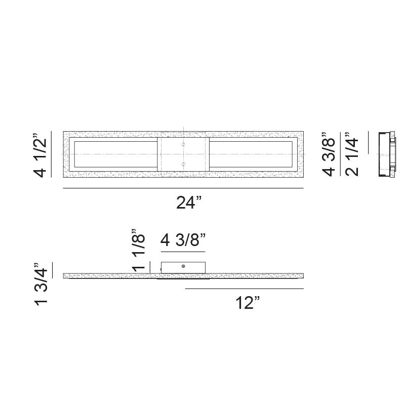 Valance - LED 1 Light Vanity Light