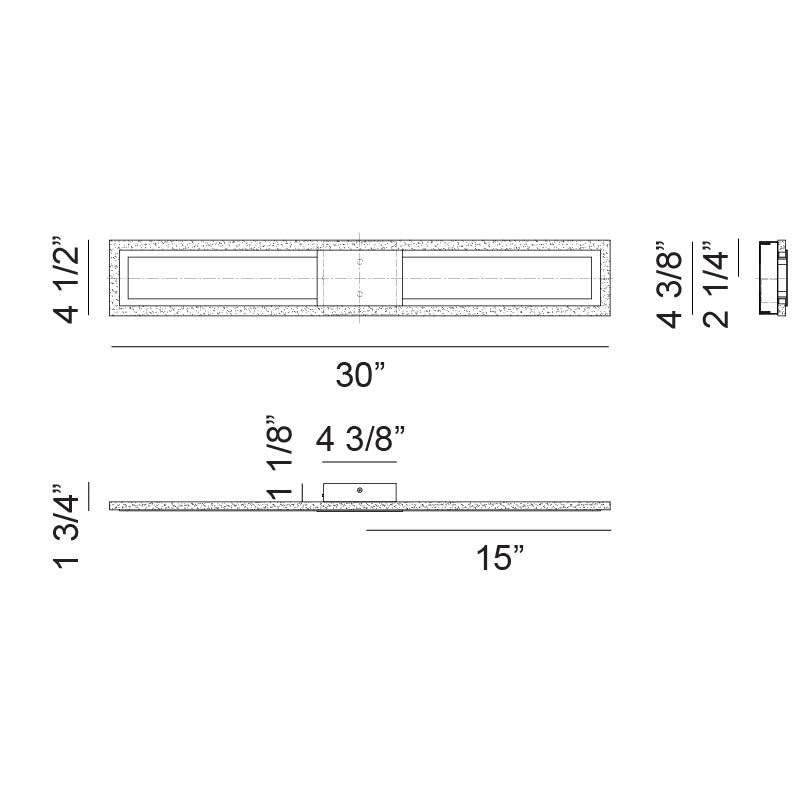Valance - LED 1 Light Vanity Light