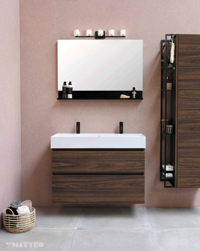 Steel Frame with Clear Diamond Cut Crystal Shade Vanity Light