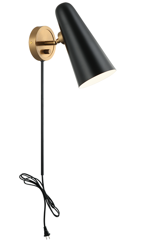 Steel Frame with Adjustable Head Wall Sconce