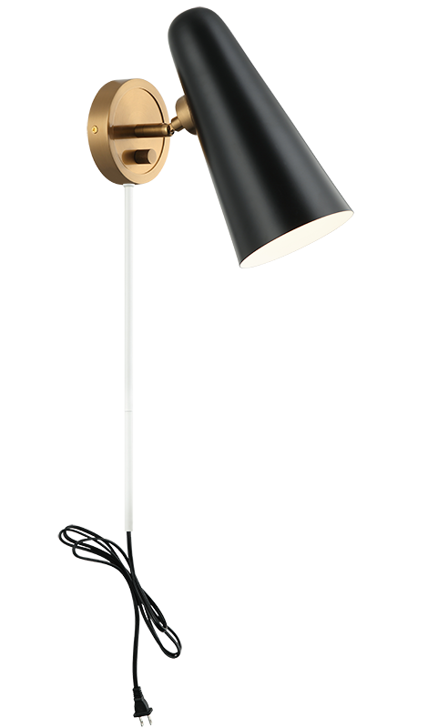 Steel Frame with Adjustable Head Wall Sconce