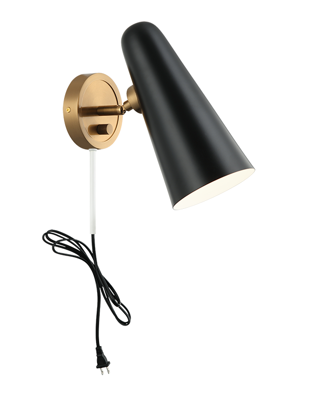 Steel Frame with Adjustable Head Wall Sconce