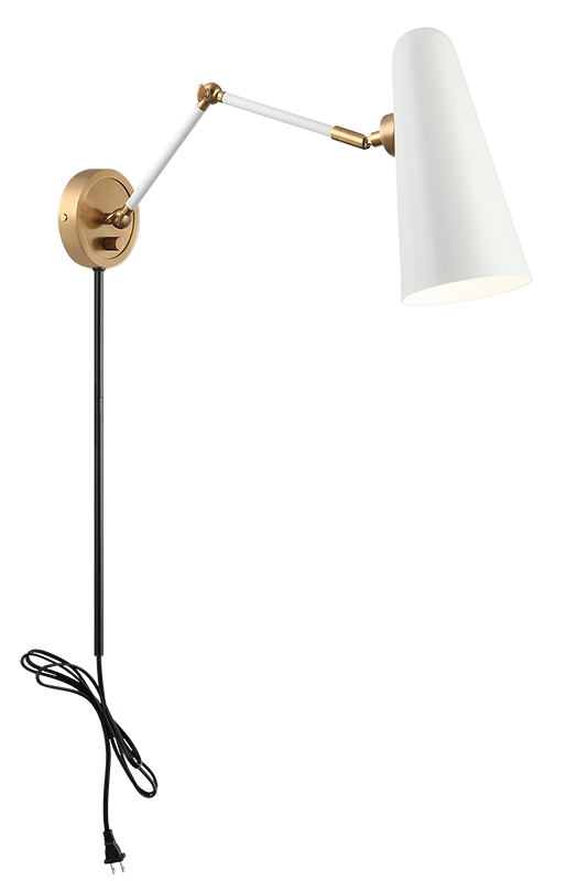 Steel Frame with Adjustable Arm and Head Wall Sconce
