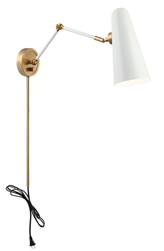 Steel Frame with Adjustable Arm and Head Wall Sconce