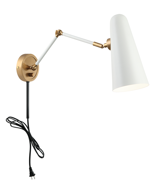 Steel Frame with Adjustable Arm and Head Wall Sconce