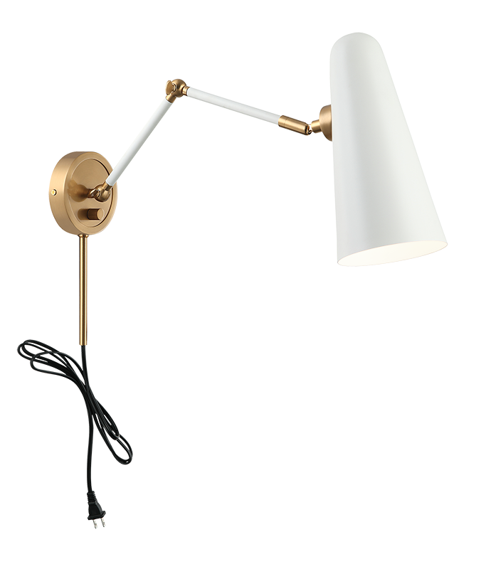 Steel Frame with Adjustable Arm and Head Wall Sconce