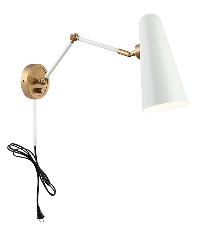 Steel Frame with Adjustable Arm and Head Wall Sconce