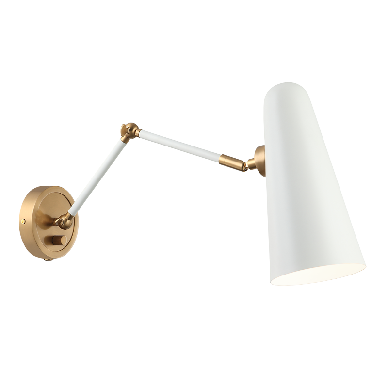 Steel Frame with Adjustable Arm and Head Wall Sconce