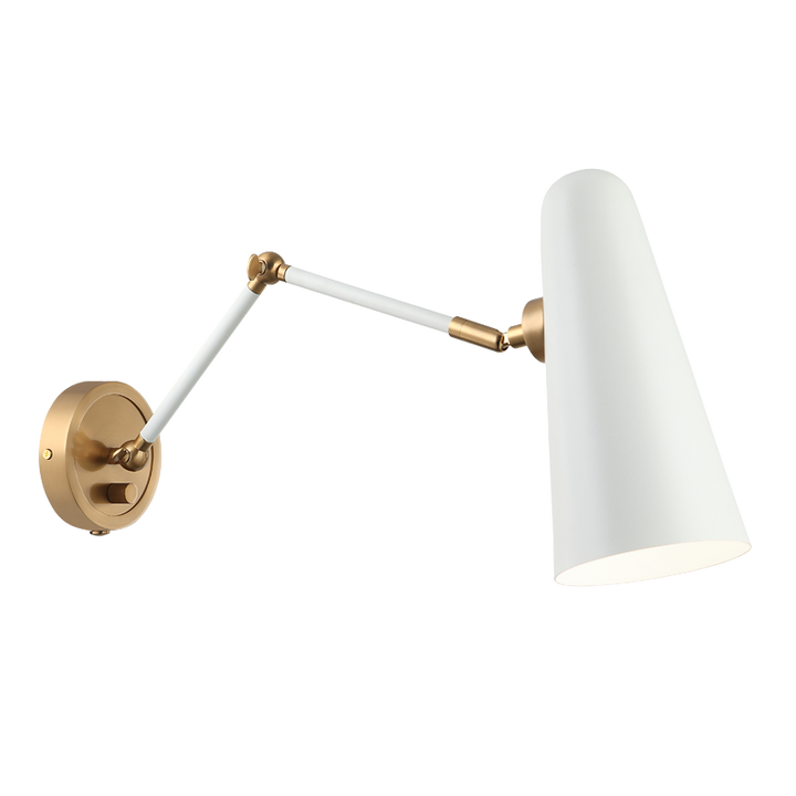 Steel Frame with Adjustable Arm and Head Wall Sconce