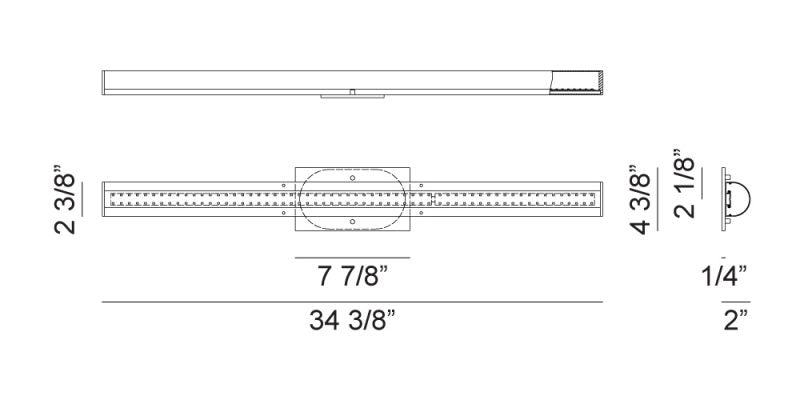 LED Steel Frame with Acrylic Diffuser Vanity Light