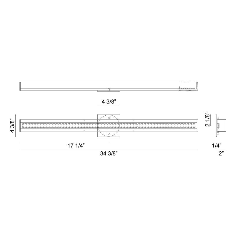 LED Steel Frame with Acrylic Diffuser Vanity Light