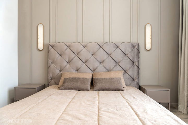 LED Steel Frame with Spanish Alabaster Shade Wall Sconce