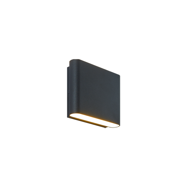 LED Curved Edge Steel Frame with Acrylic Diffuser Outdoor Wall Sconce