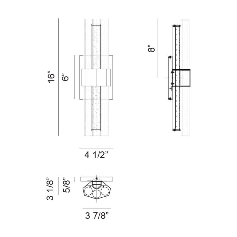Krustallos - LED 1 Light Vanity Light