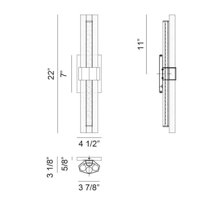 Krustallos - LED 1 Light Vanity Light