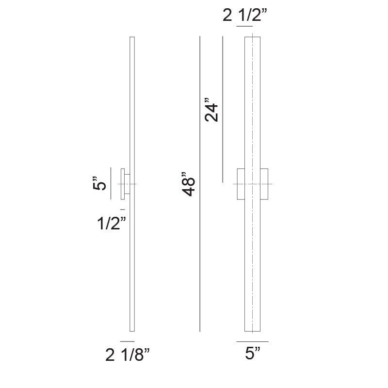 LED Steel Rectangular Frame with Acrylic Diffuser Outdoor Wall Sconce