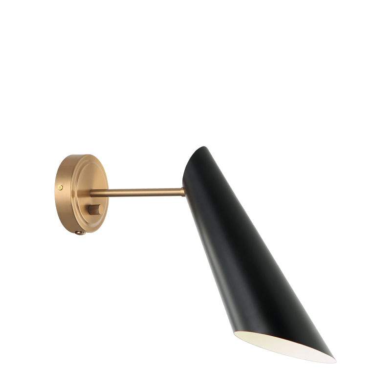 Steel Frame with Adjustable Cone Shade Wall Sconce