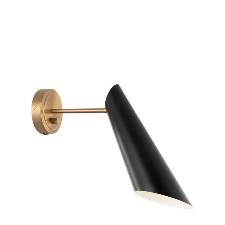 Steel Frame with Adjustable Cone Shade Wall Sconce