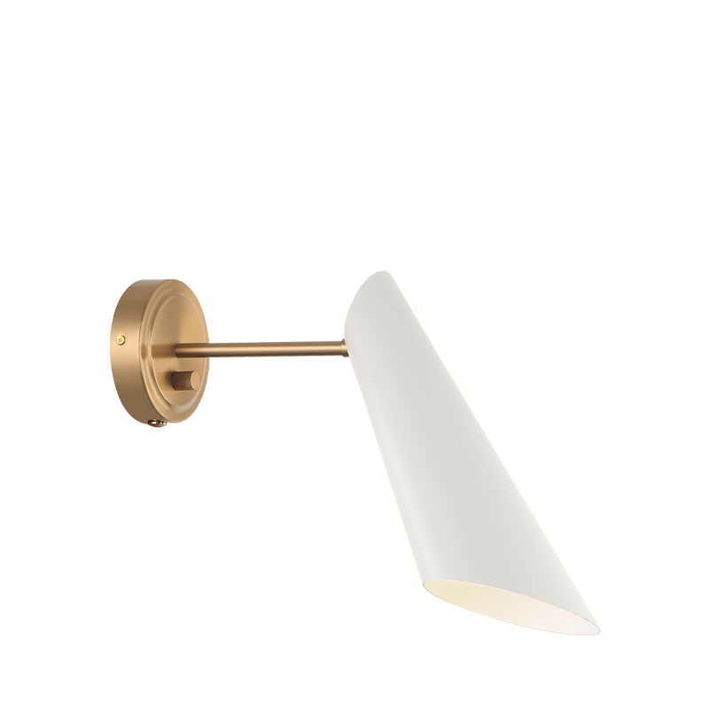 Steel Frame with Adjustable Cone Shade Wall Sconce