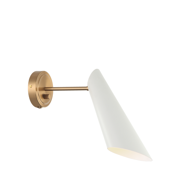 Steel Frame with Adjustable Cone Shade Wall Sconce