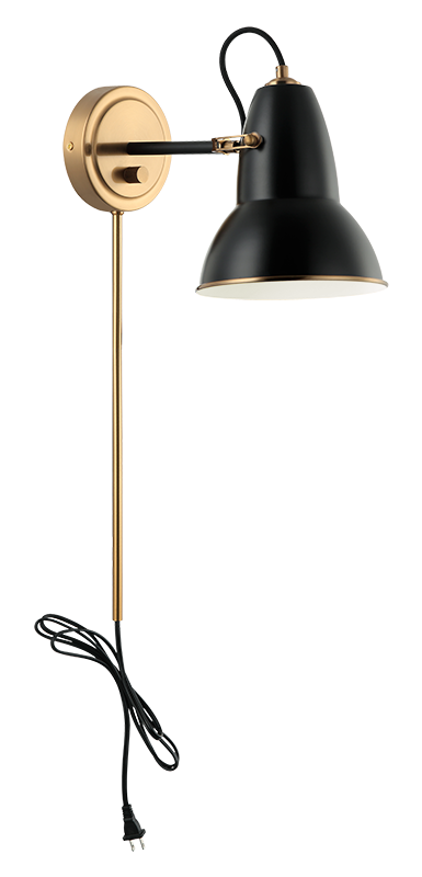 Steel Frame Two Tone Shade Wall Sconce