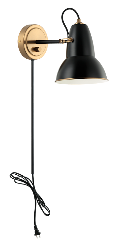 Steel Frame Two Tone Shade Wall Sconce