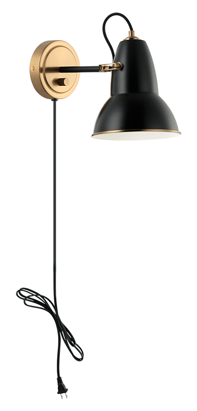 Steel Frame Two Tone Shade Wall Sconce