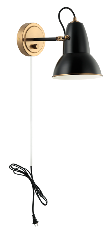 Steel Frame Two Tone Shade Wall Sconce