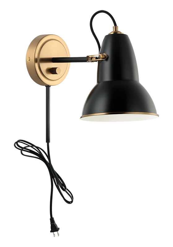 Steel Frame Two Tone Shade Wall Sconce