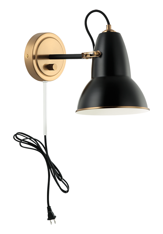Steel Frame Two Tone Shade Wall Sconce