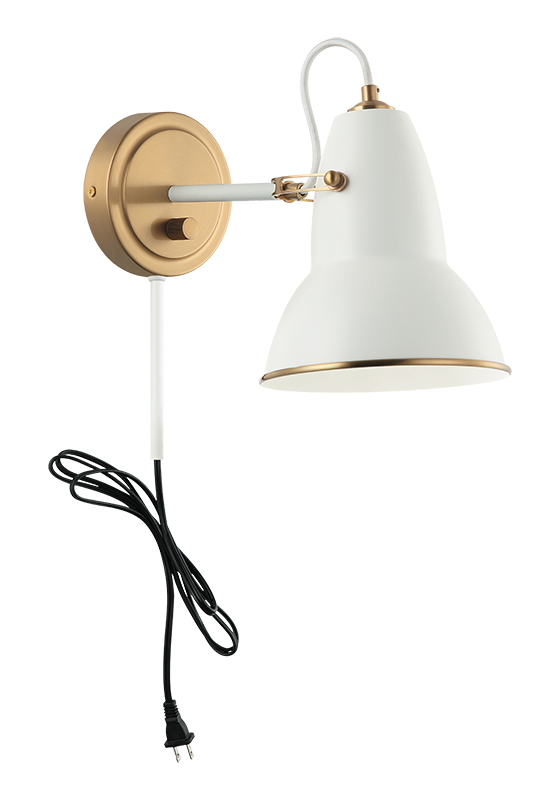 Steel Frame Two Tone Shade Wall Sconce