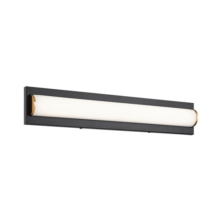 LED Steel Frame with White Glass Shade Vanity Light