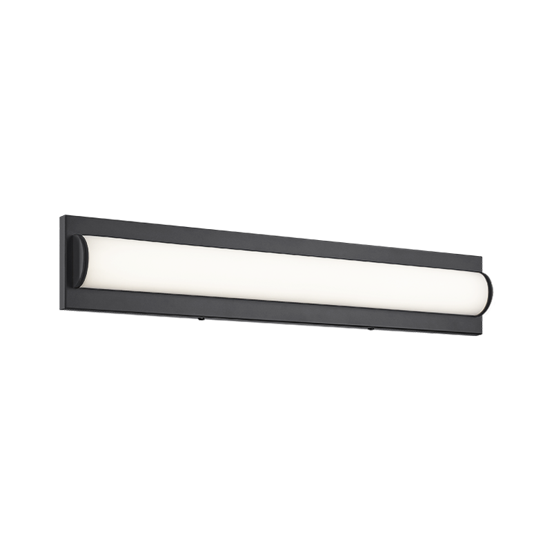 LED Steel Frame with White Glass Shade Vanity Light