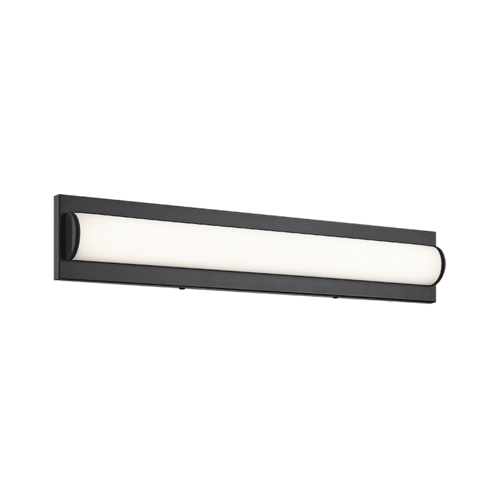 LED Steel Frame with White Glass Shade Vanity Light