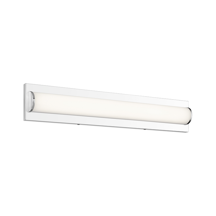 LED Steel Frame with White Glass Shade Vanity Light