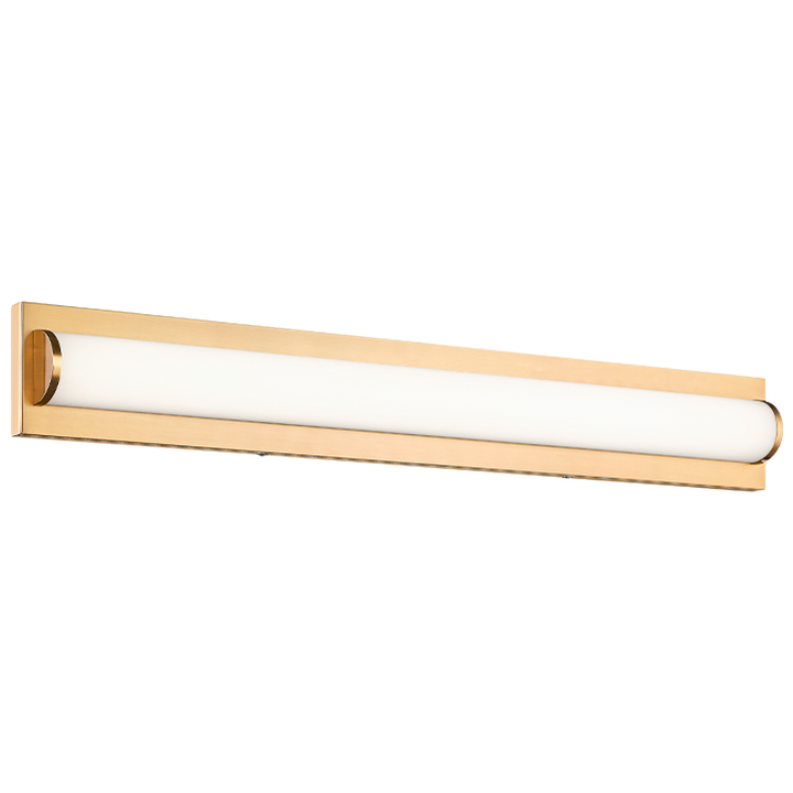 LED Steel Frame with White Glass Shade Vanity Light
