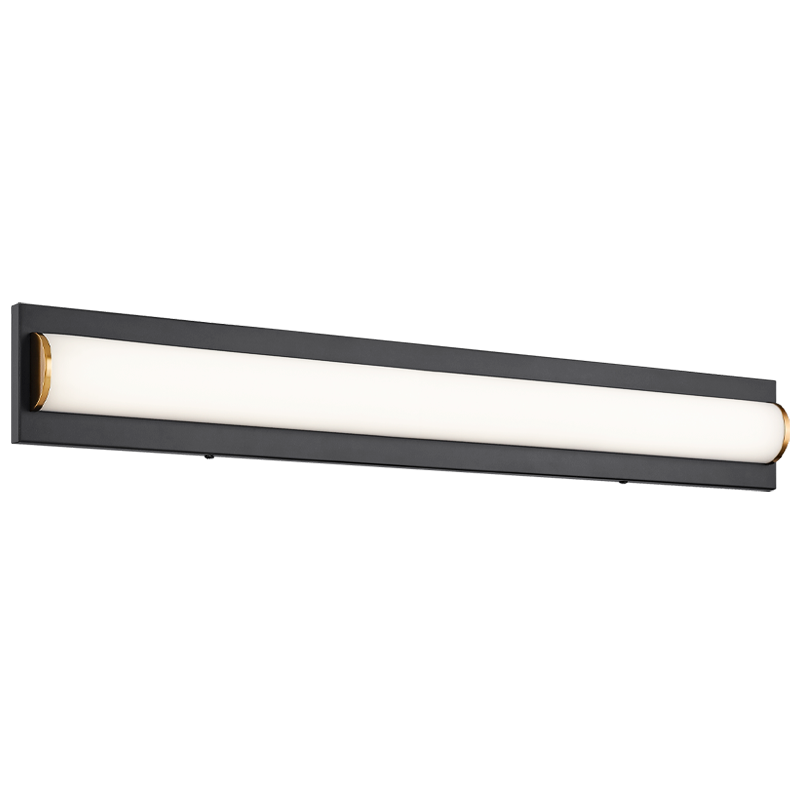 LED Steel Frame with White Glass Shade Vanity Light