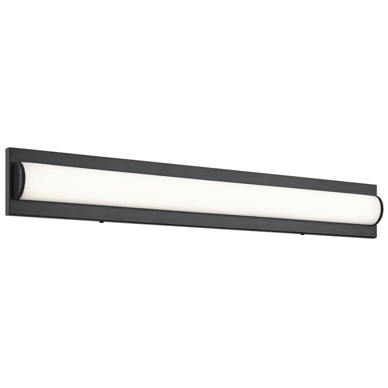 LED Steel Frame with White Glass Shade Vanity Light