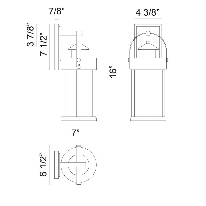 Sophia - 1 Light Outdoor Wall Light by Matteo Lighting - view 3