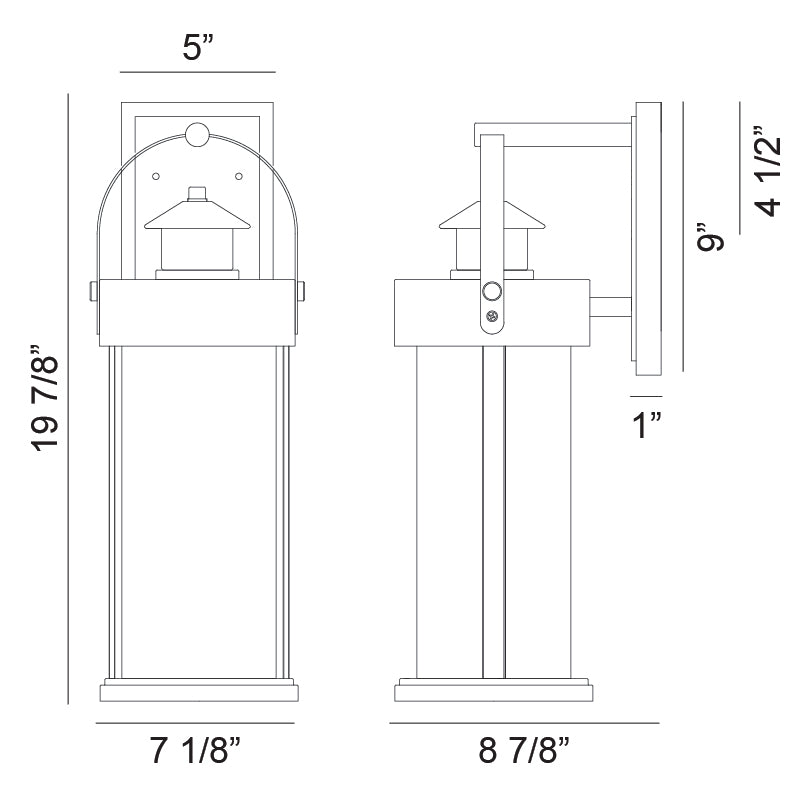 Sophia - 1 Light Outdoor Wall Light by Matteo Lighting - view 4