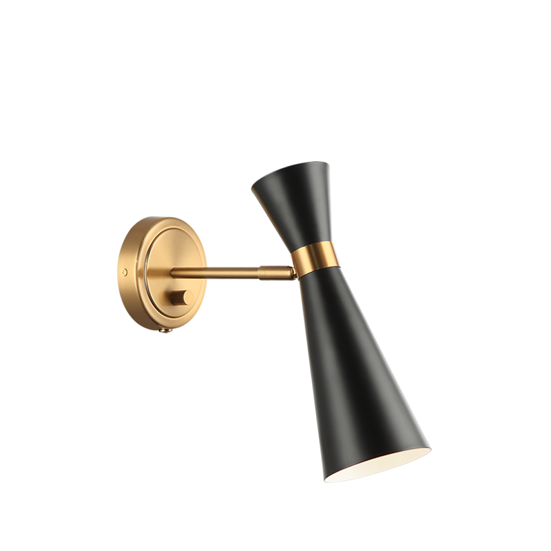 Steel Frame with Adjustable Head Two Tone Wall Sconce