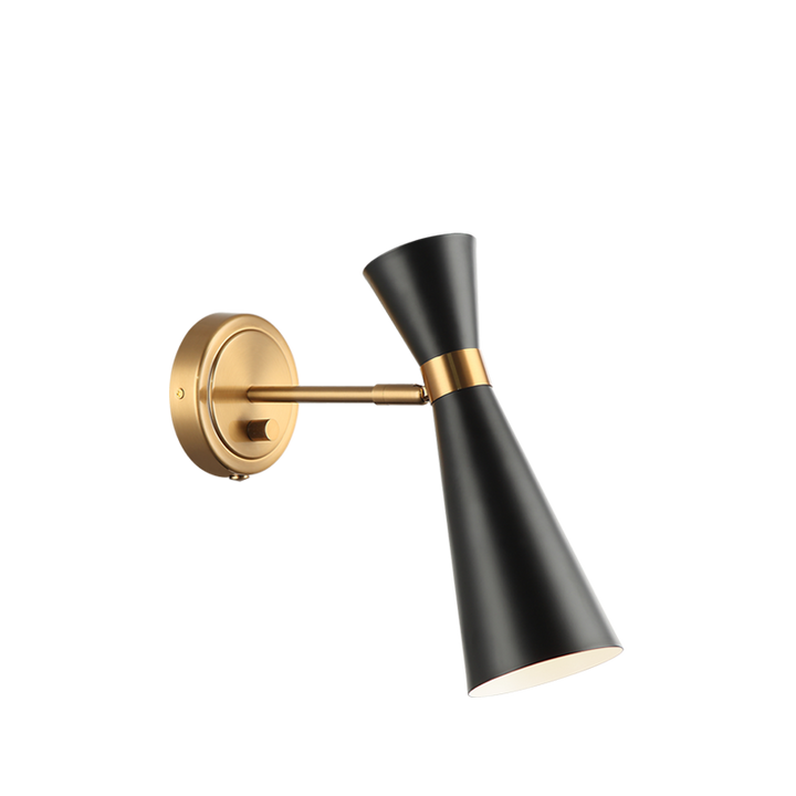 Steel Frame with Adjustable Head Two Tone Wall Sconce