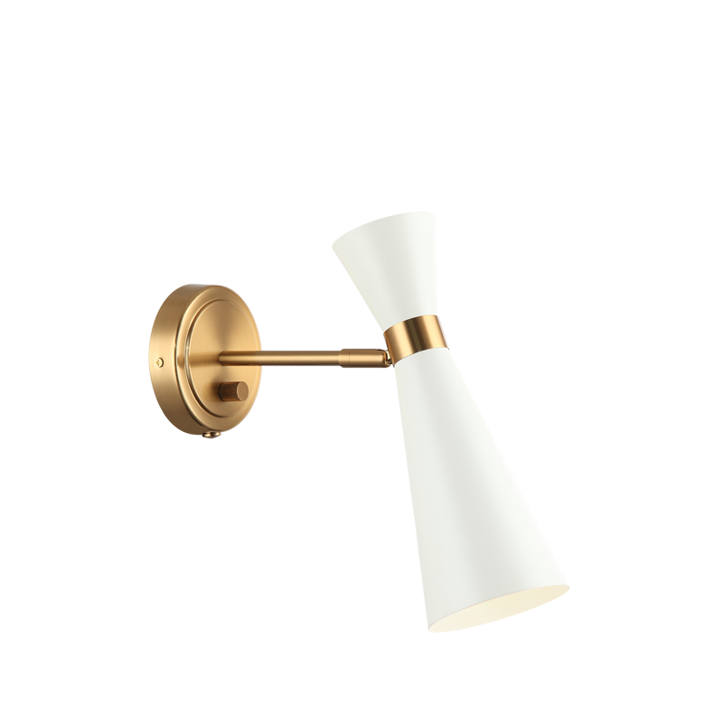 Steel Frame with Adjustable Head Two Tone Wall Sconce
