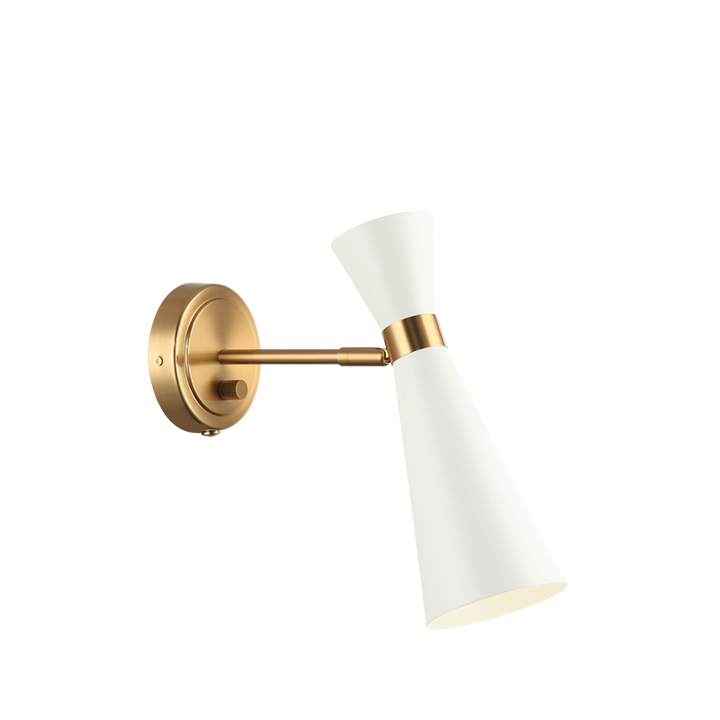 Steel Frame with Adjustable Head Two Tone Wall Sconce