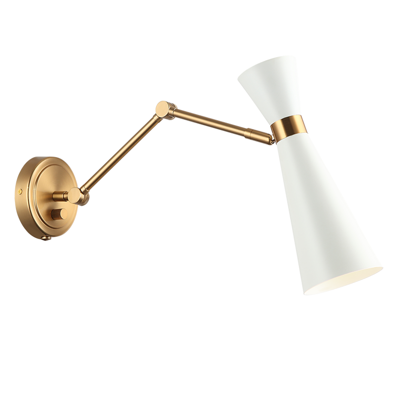 Steel Frame with Adjustable Arm and Head Wall Sconce