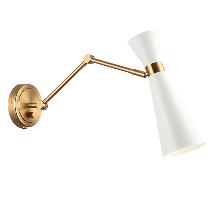 Steel Frame with Adjustable Arm and Head Wall Sconce